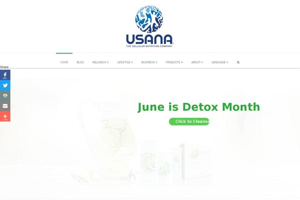 Site using Usana-social-sharing plugin
