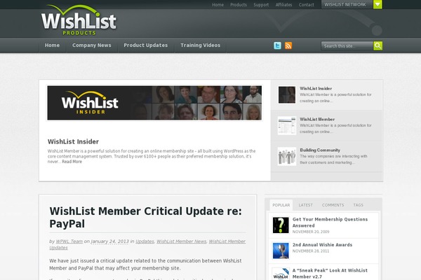 Site using Wishlist-theminator plugin