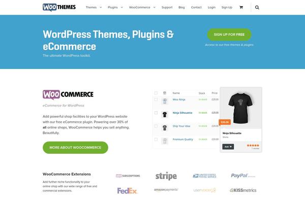 Site using Woothemes-tracks plugin