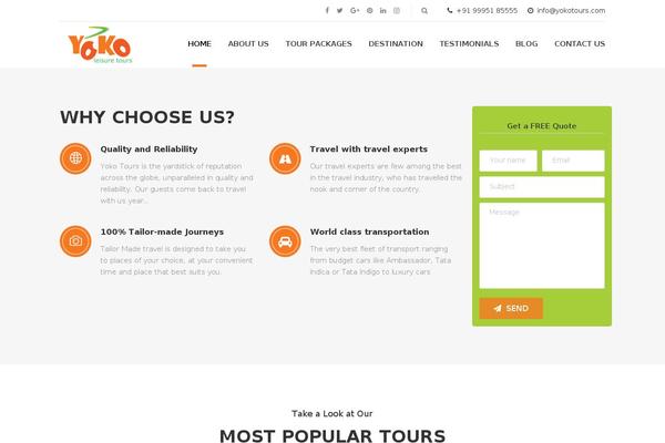 Site using Tourism_complete_package plugin