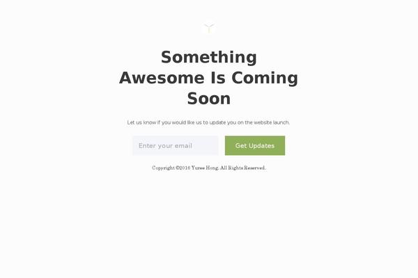Site using Coming Soon Pages - SunshineLaunch plugin